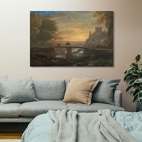Miniatura 7 de Claude Lorrain 1600 82 Claude Lorrain 16 - Landscape with An Imaginary View of Tivoli 1642 (oil on C Canvas Art Poster And Wall Art Picture Print