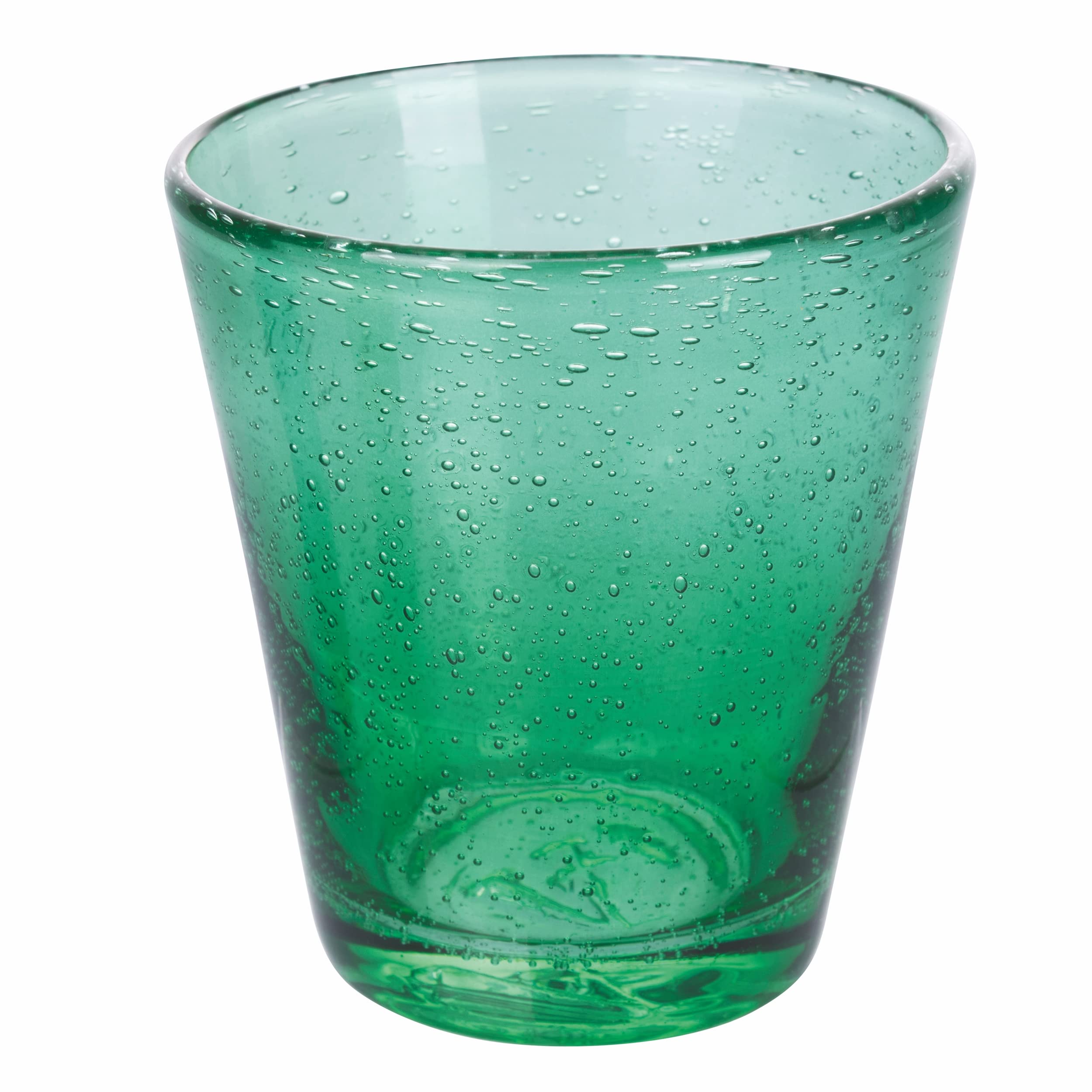 Cancun Greenery Lot de 6 verres à eau en pâte de verre soufflé 330 ml