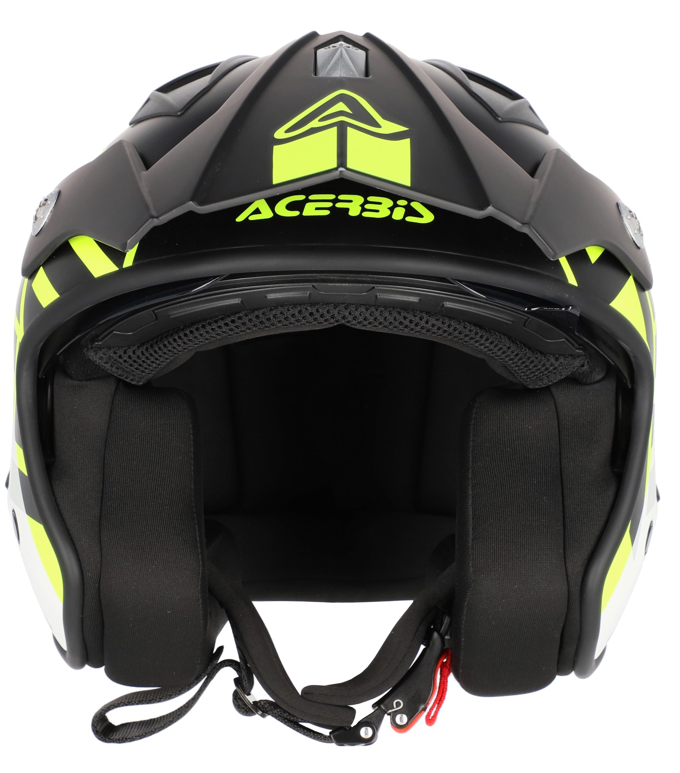 ACERBIS Helmets Casco Jet Aria Blanco Negro Fluor Totalmente Homologado 22.06 (L 59/60)