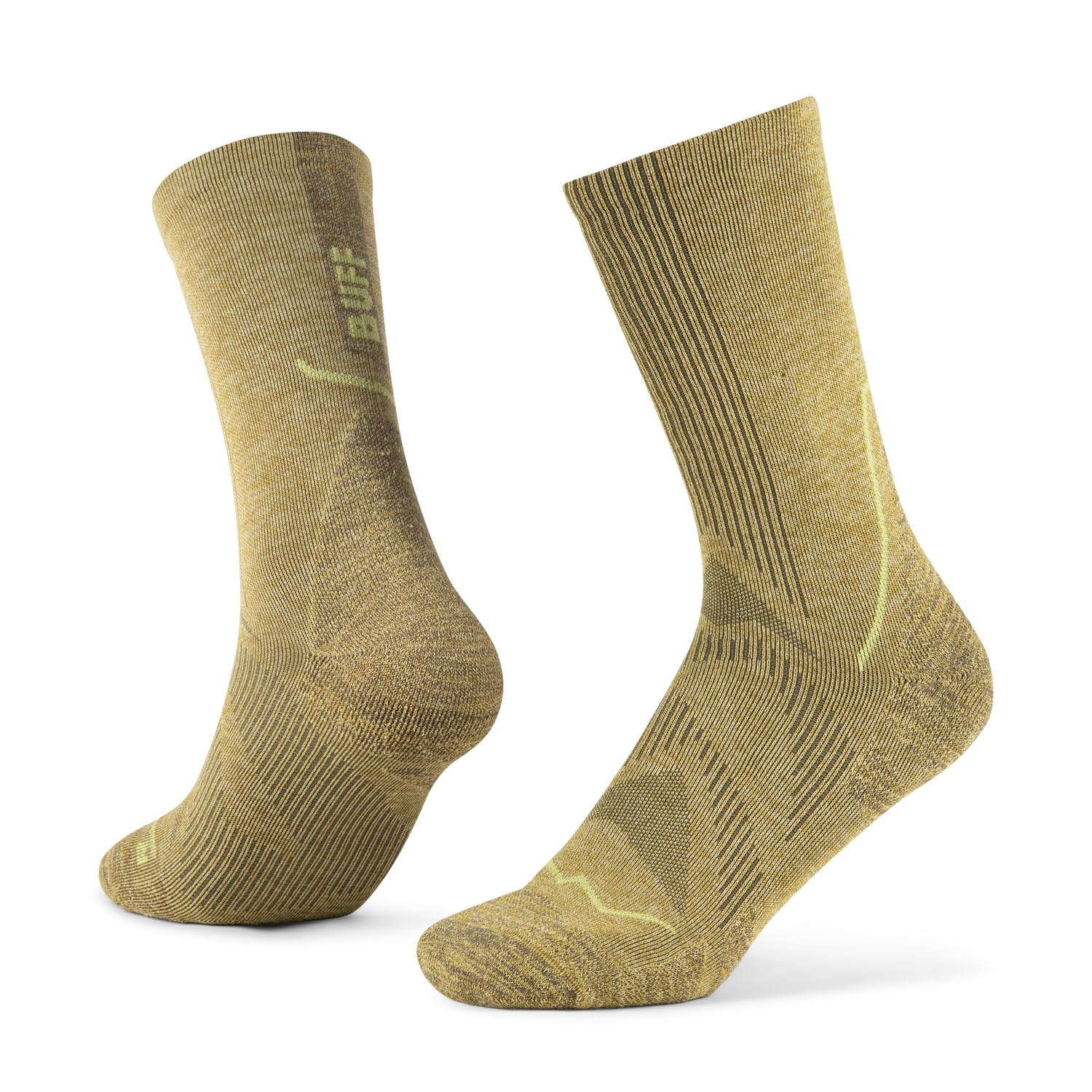 Buff (Xl, Gingko) Dryflx Urban Running Crew Socks
