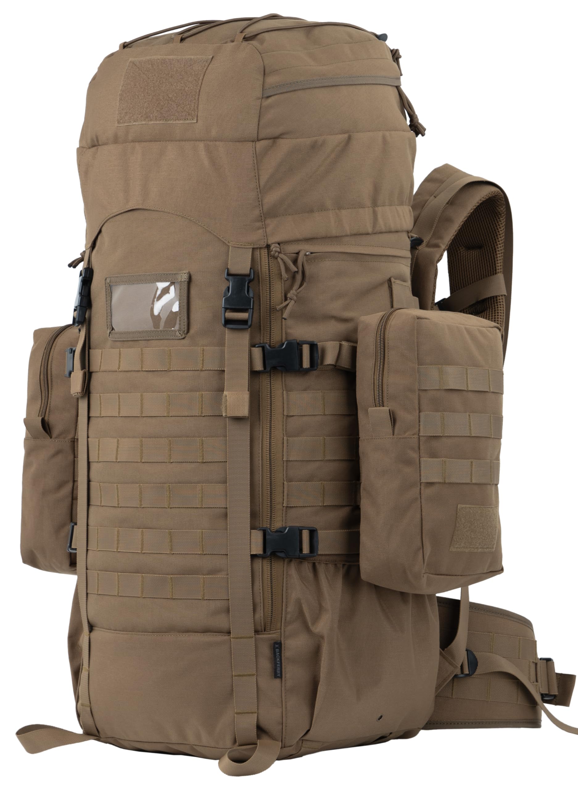 Sac à dos tactique de 75 l avec cadre interne, MOLLE et système d'hydratation pour le camping, la chasse, la randonnée, l'aventure sauvage