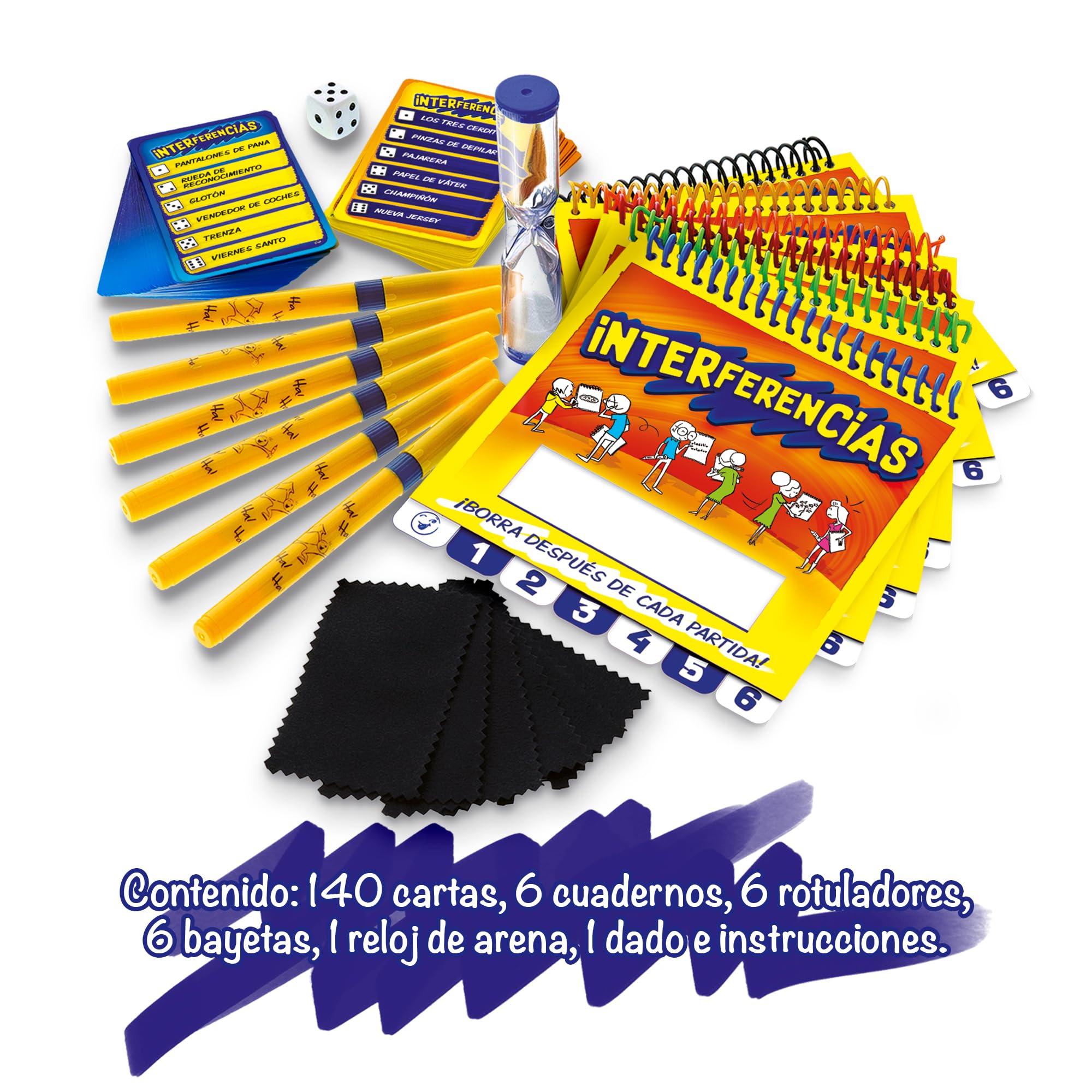Bizak - Interferencias Juego de Mesa a Partir de 8 Años, Divertido y Rápido Juego de Dibujo de 4 a 6 Jugadores, Dibuja y Adivina los Conceptos Dibujados (64554499)