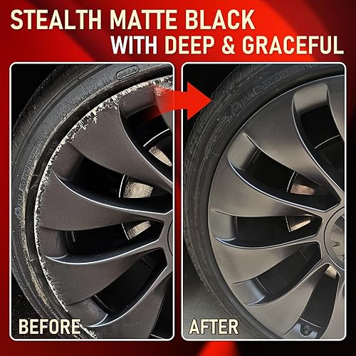 Miniatura 3 de Pintura de retoque de llantas de color negro mate, bolígrafo de pintura de retoque de reparación de arañazos de rueda, acabado esmaltado duradero,