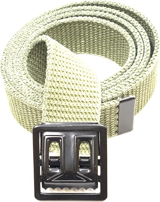 米軍 実物 ガチャベルト カーキ ガチャベルト ウェブベルト GI 米軍 オープンバックル デニムに