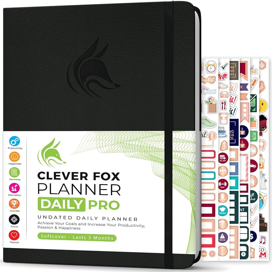 Clever Fox Planner PRO - Weekly & Monthly Life Planner To Increase Productivity Time Management And Hit Your Goals