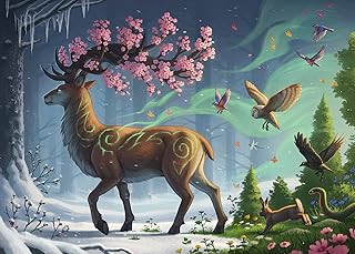 Ravensburger Deer of Spring 1000 Piece Jigsaw Puzzle for Adults - 17385 - Every Piece is Unique, Softclick Technology Means Pieces Fit Together Perfectly, 27 x 20