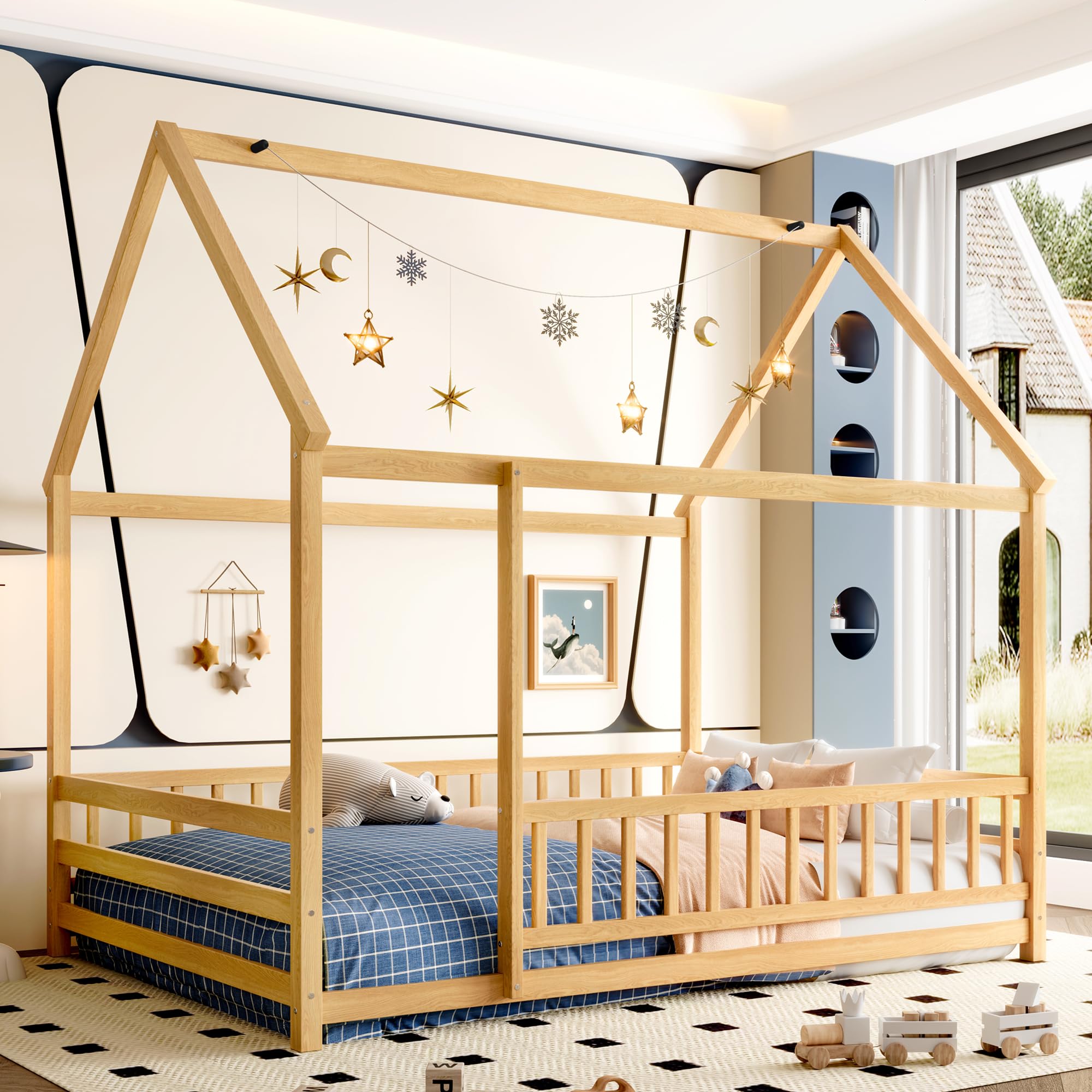 H&B Full Floor House Bed
