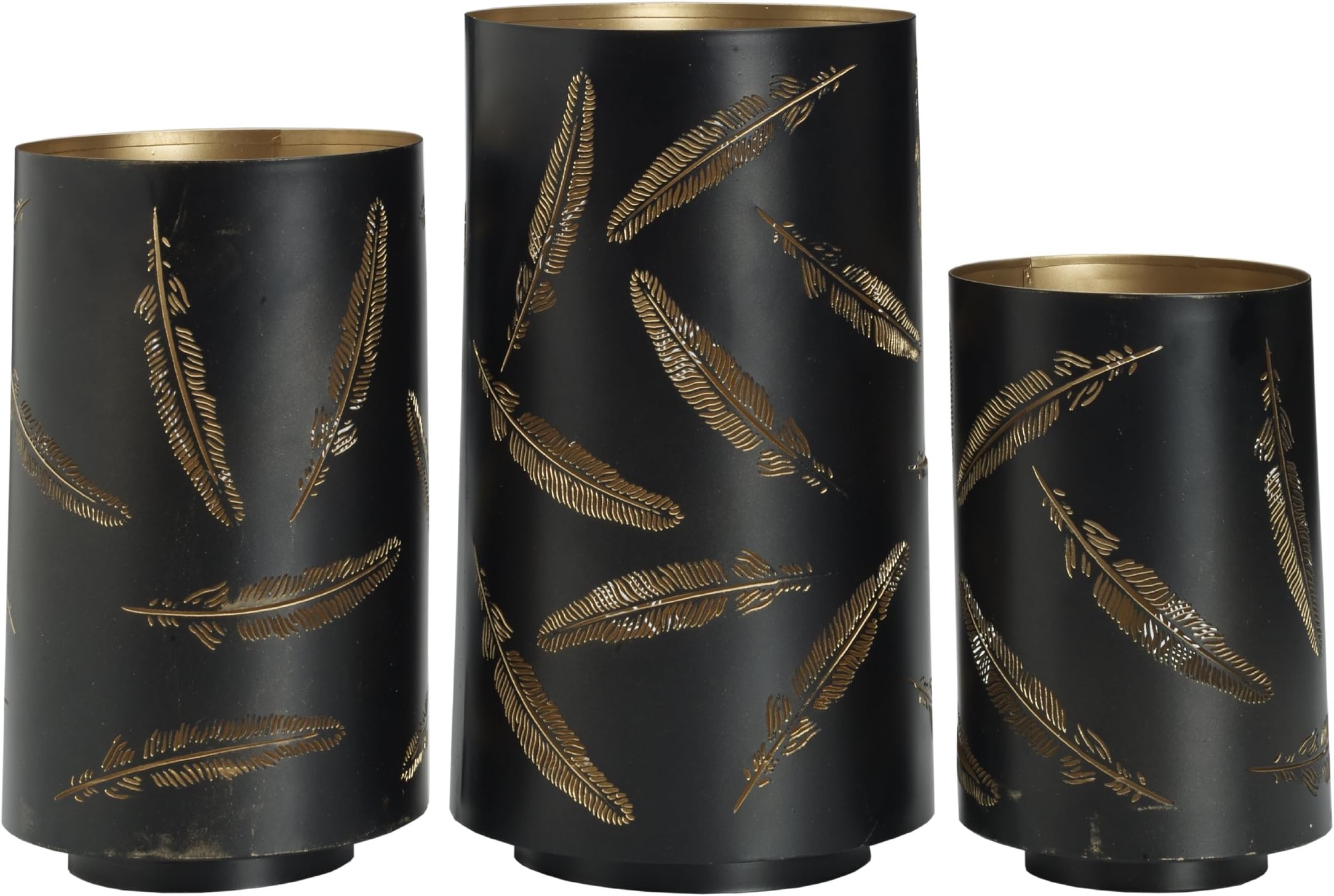 Studio Nova Feather Metal Luminaries, (Set of 3)