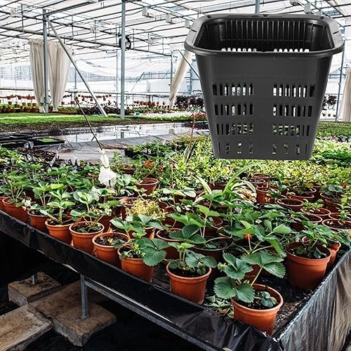Miniatura 2 de Macetas de vivero de plantas Macetas de plástico 10 piezas cestas cuadradas para plantas macetas de plástico para flores y flores, maceta de inicio