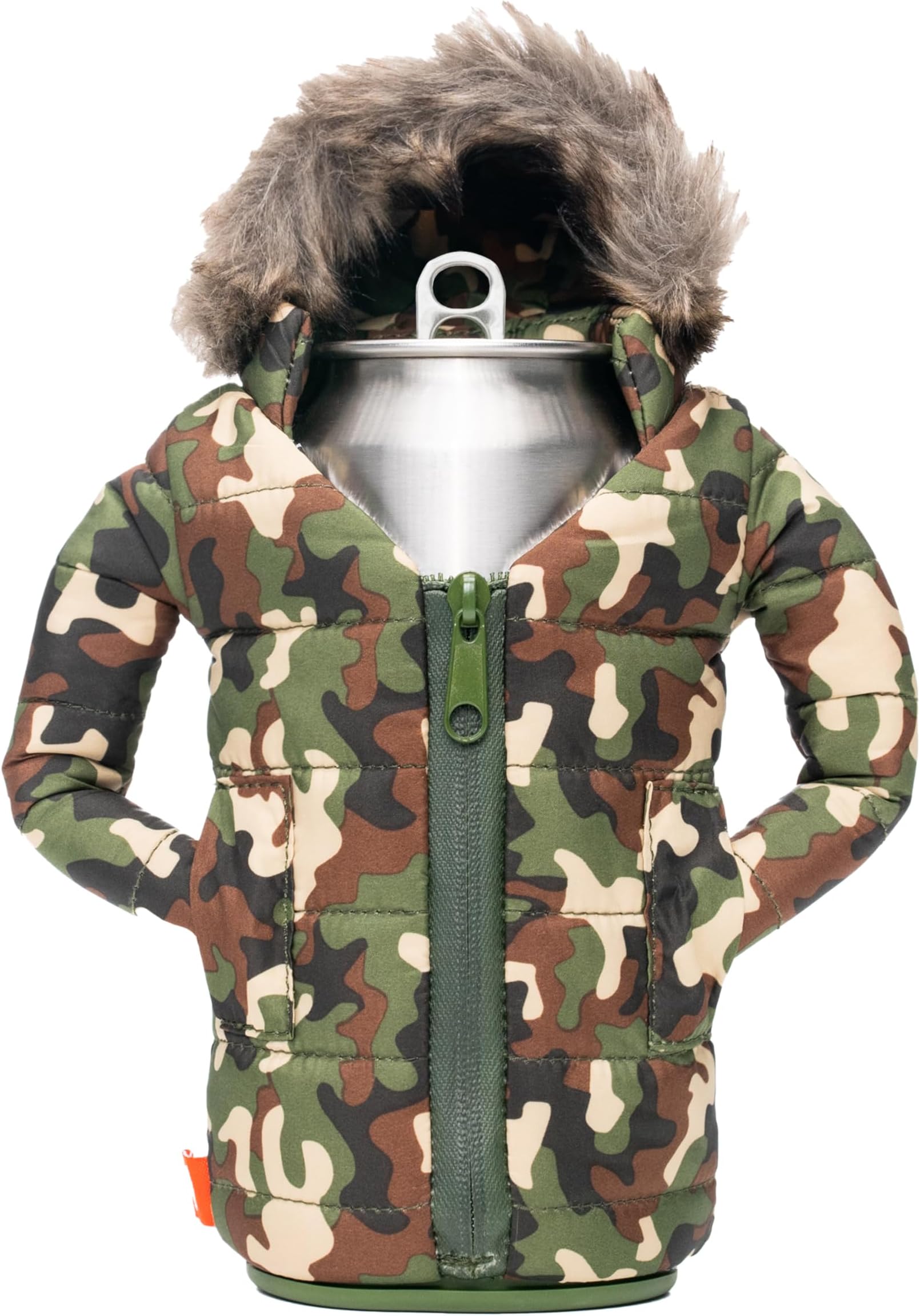Puffin - The Pahka Parka - Insulated 12 oz Can Cooler I Beer Bottle & Soda Can Insulator, Keep Drinks and Beverages Cold - Camo