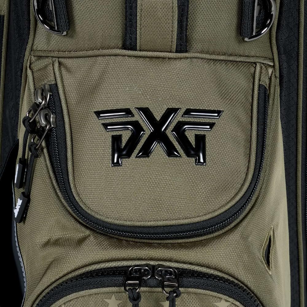 PXG Golf Carry Stand Bag, Xtreme, Deluxe, Lightweight, Aloha, with Carbon Fiber Stand Legs, 4-Way Top, 13 Pockets, Padded Back Panel, Insulated Water Bottle Pocket
