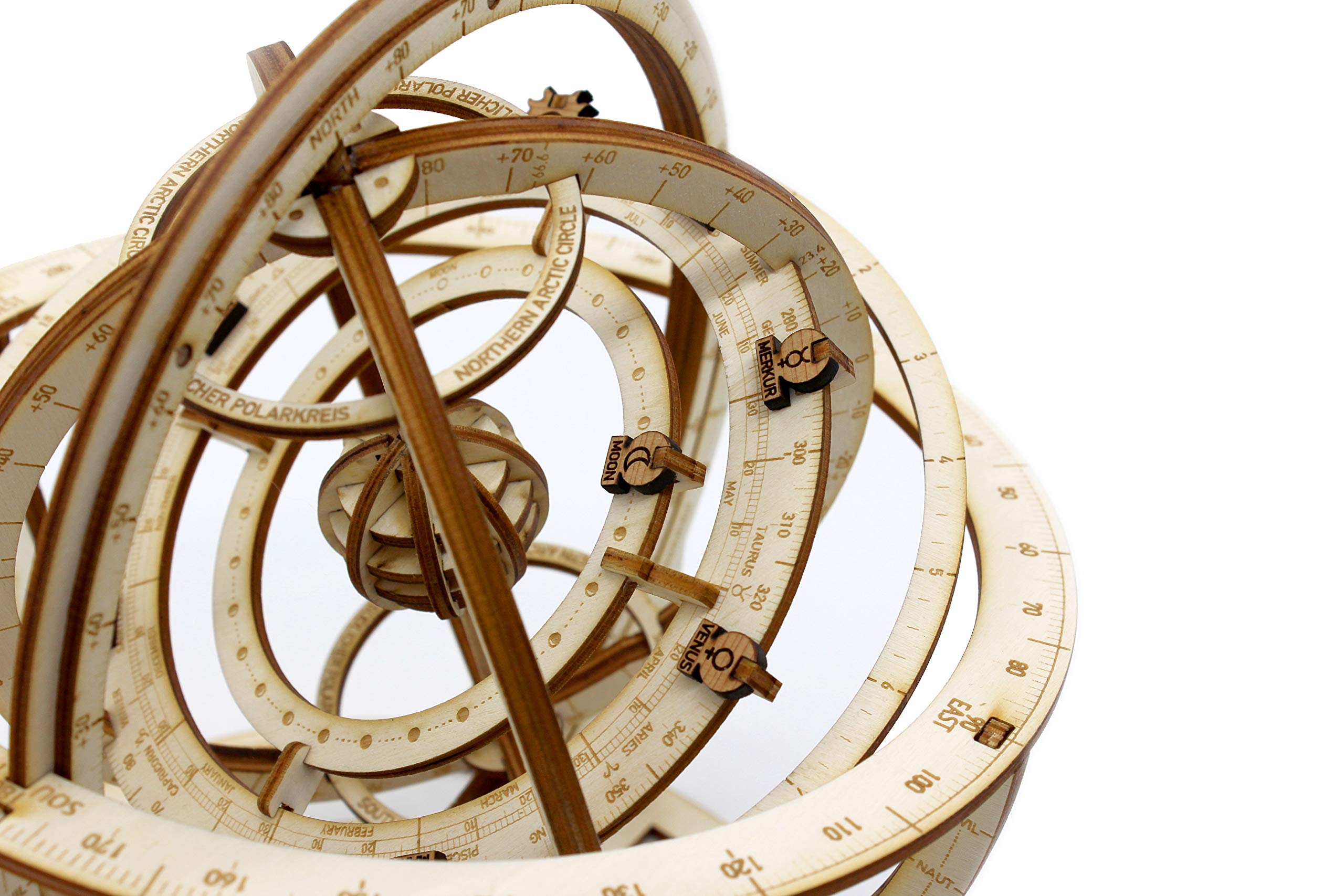 Juego de construcción de madera esfera armilar