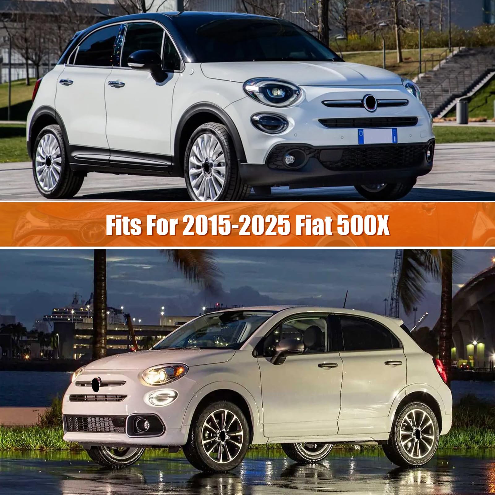 Telo Copriauto Impermeabile Compatibile con 2015-2024 Fiat 500X/Cross/Urban Look/sport, Copertura Auto per Esterno Copertura Auto Traspirante protezione da Pioggia Neve Brina Polvere Raggi Solari