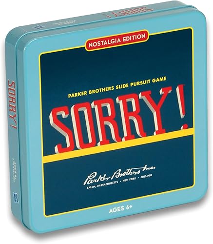 WS Game Company Sorry! Nostalgia Edition Juego de mesa en lata coleccionable