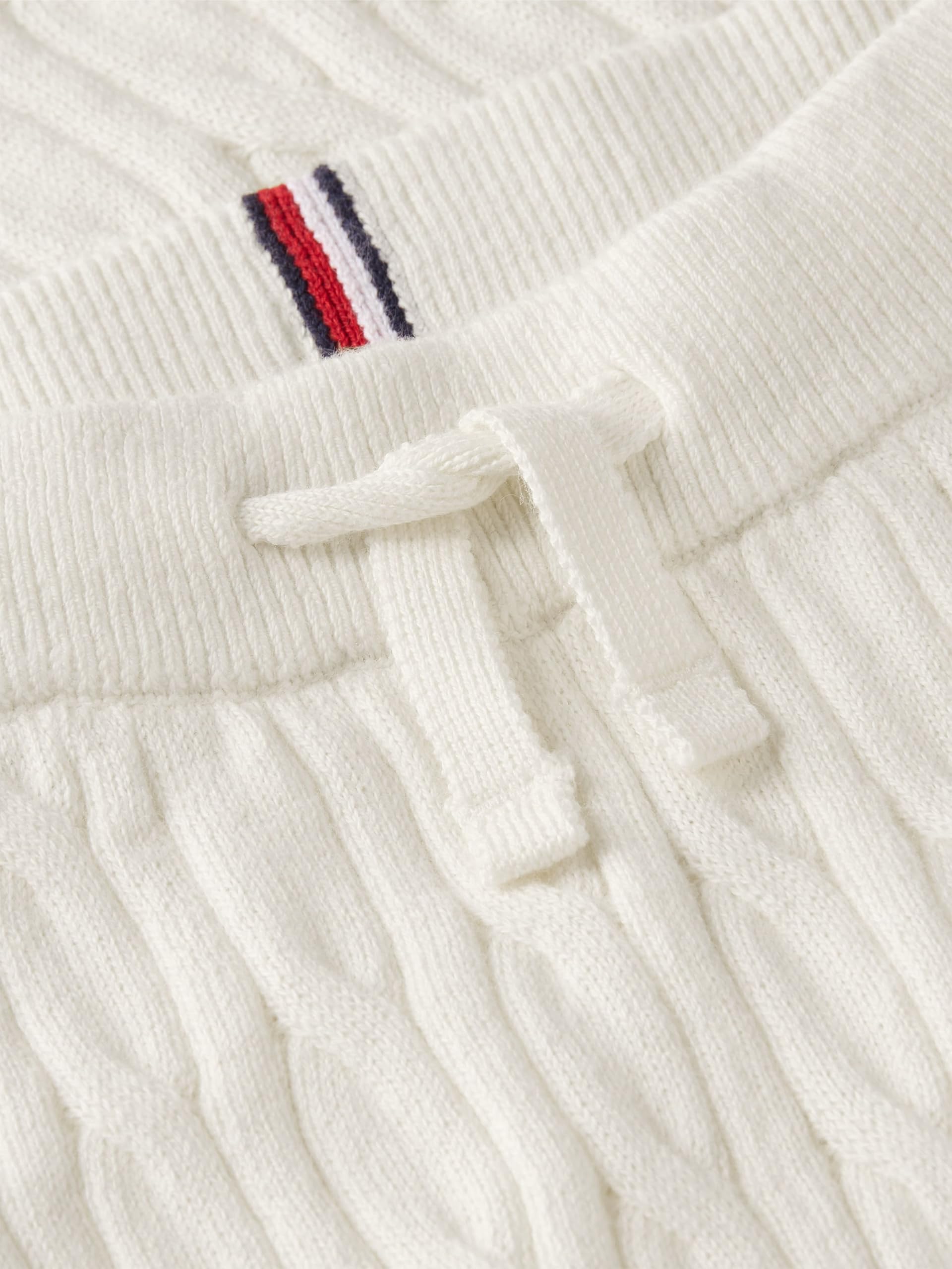 Tommy Hilfiger Newborn Cable Sweater Beanie Giftbox KN0KN02080 Set, YELLOW, 9 Month