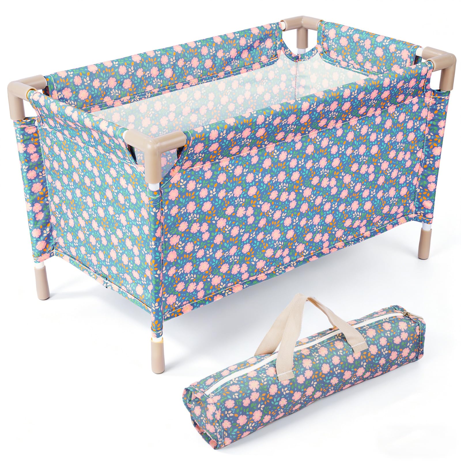 Photo 1 of BABESIDE Reborn Baby Doll Crib for Dolls up to 18 Inches