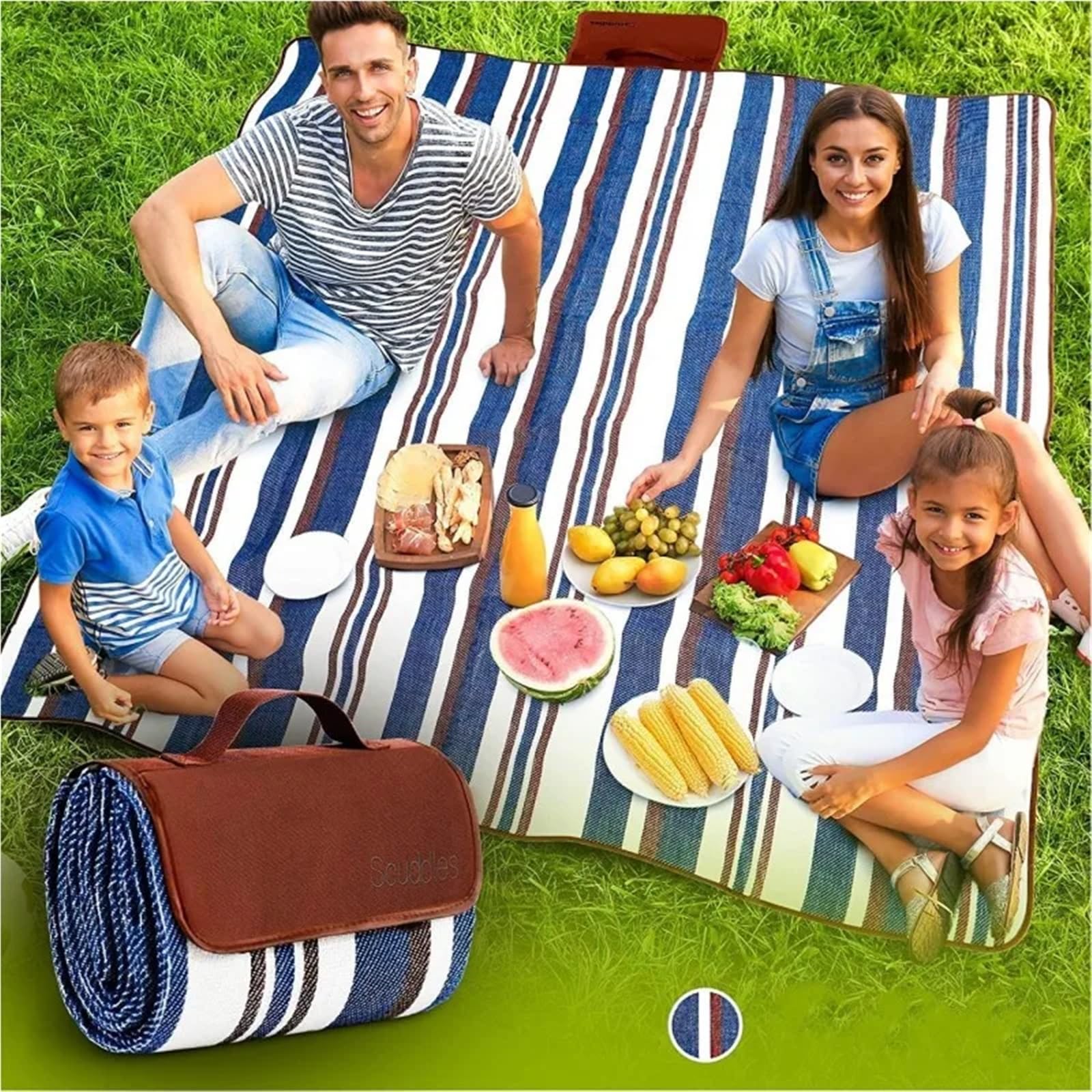Tappeto da Campeggio per Esterni, Coperte da Spiaggia da Viaggio con Pratico Tappetino for Campeggio all'aperto, Escursioni, Giardinaggio, Campeggio(150x150cm)