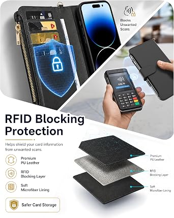 for iPhone 15 Pro 2-in-1 Magnetic Crossbody Wallet Case + Wrist Strap