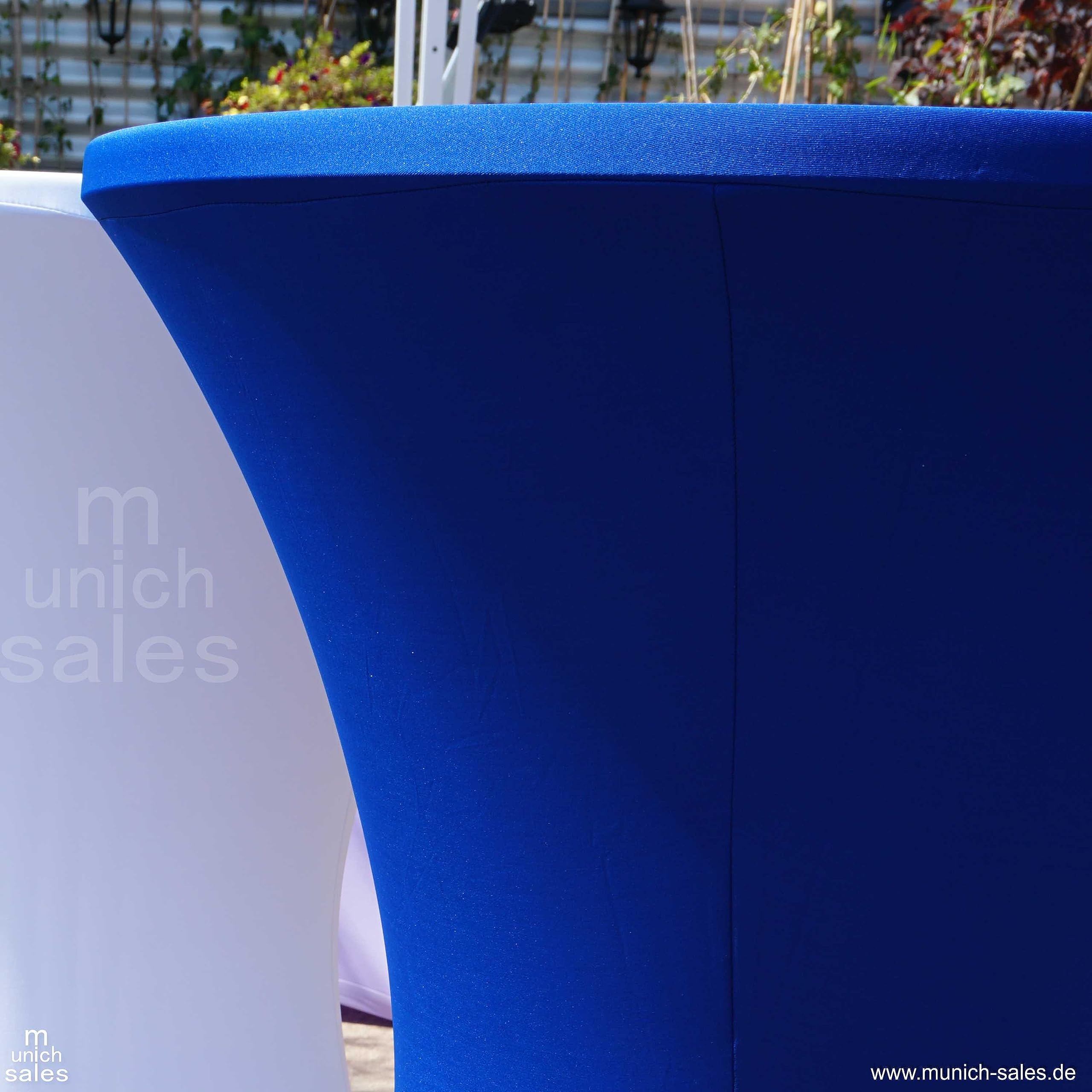 2 x coprisedia elasticizzati di alta qualità, 80 cm, blu royal, qualità alberghiera, 210 g/m²