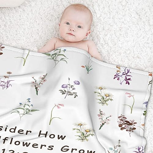 Miniatura 6 de AMITAYUS Manta de forro polar con versículo bíblico de las Escrituras florales, manta de oración por condolencias, regalos inspiradores cristianos