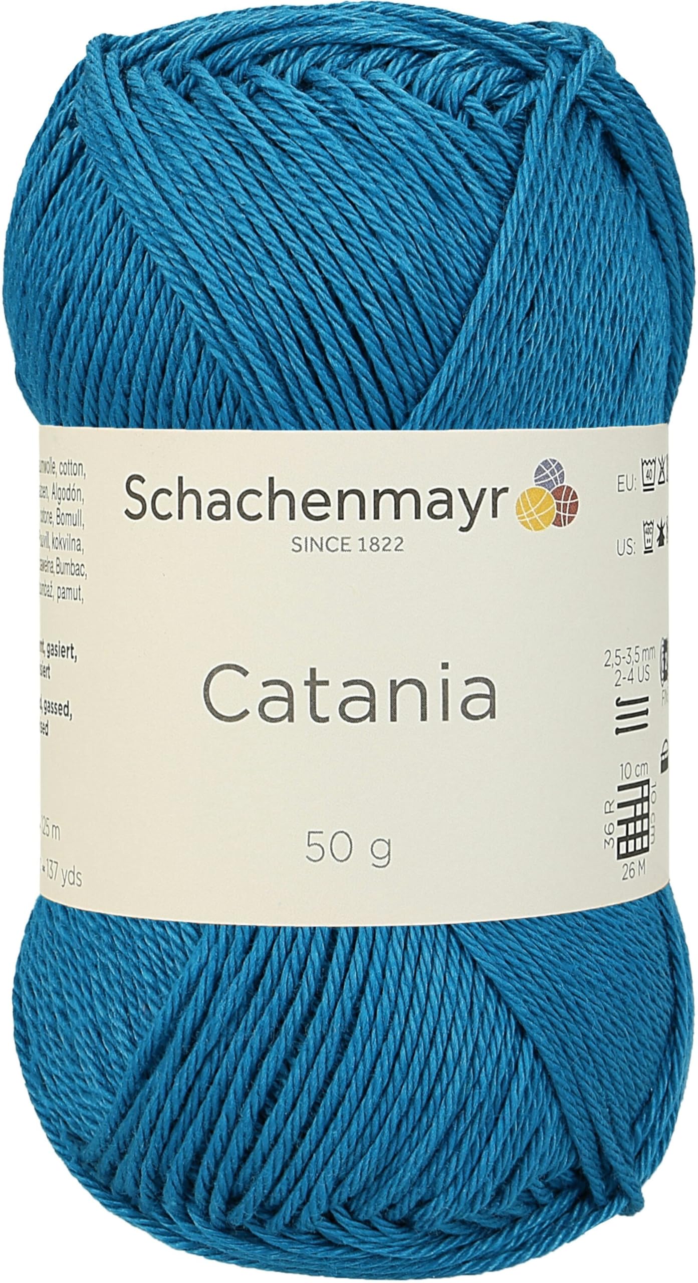 Schachenmayr Catania Hand Knitting Wool/Yarn Cotton, 11.5 x 6 cm, Cotton, ocean, 11,5 x 5,2 x 6 cm — image 1
