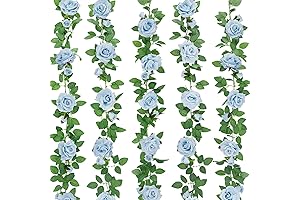 ZIFTY 5Pcs 32.5FT Blue and Pink Flowers Garland