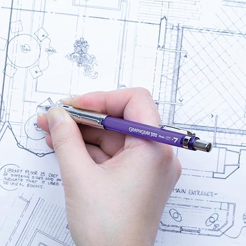 Miniatura 6 de Pentel GraphGear 300 - Lápiz mecánico, caja de 12 lápices, violeta, 0.028 in