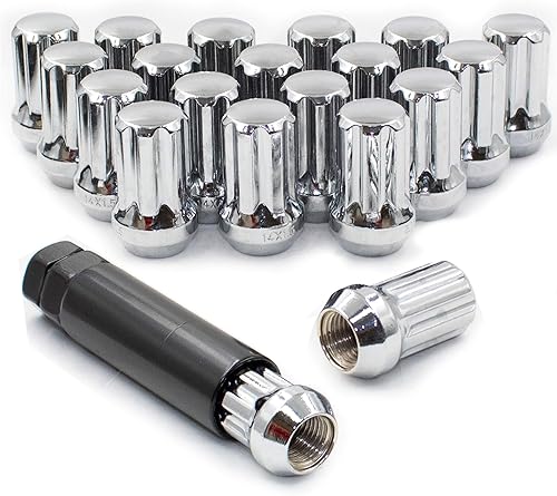 Wheel Accessories Parts Juego de 20 tuercas cromadas de 916 de 1.50 pulgadas de largo, con bloqueo de diámetro pequeño para camión de 916 pulgadas