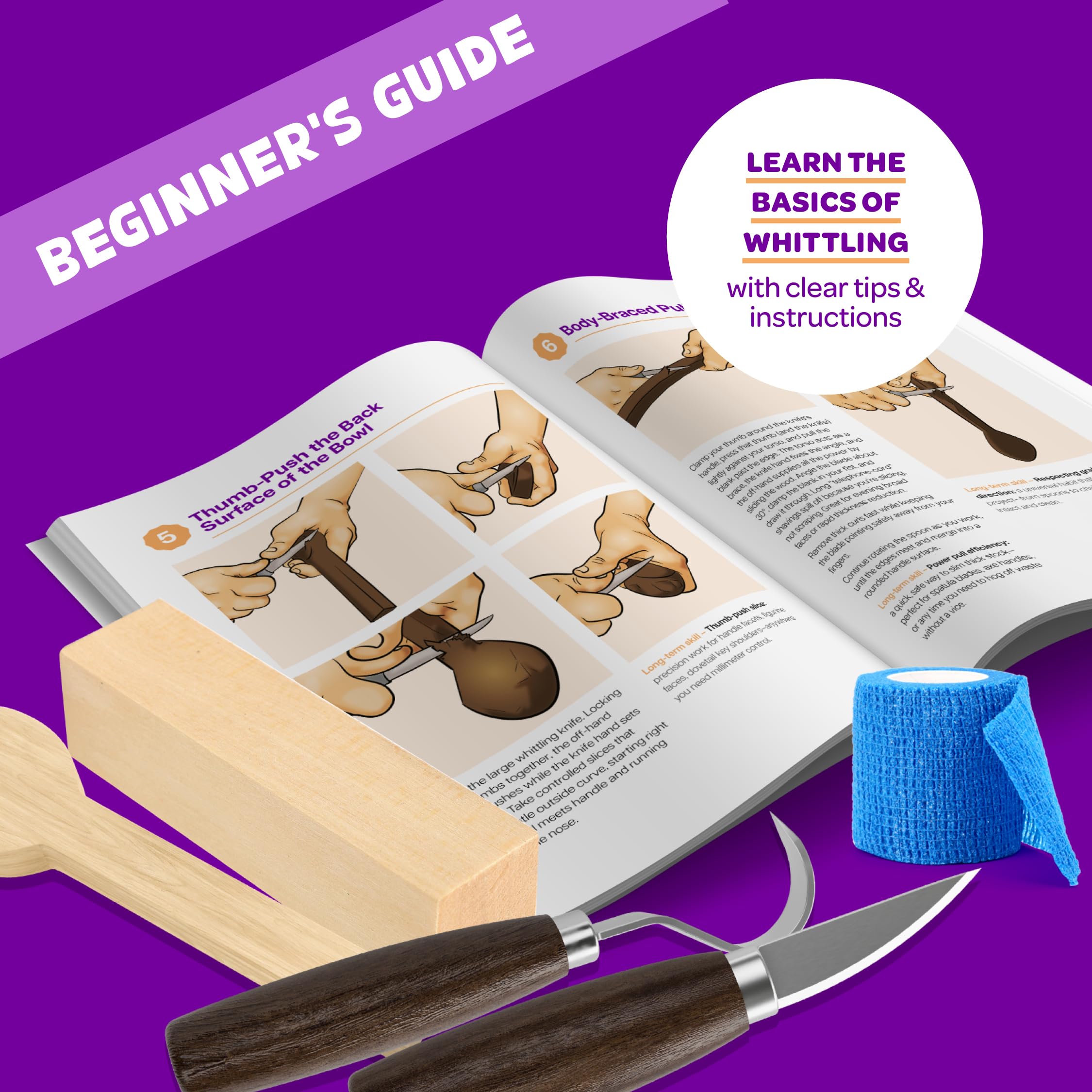 Wood Whittling Kit - Learn to Carve! -5