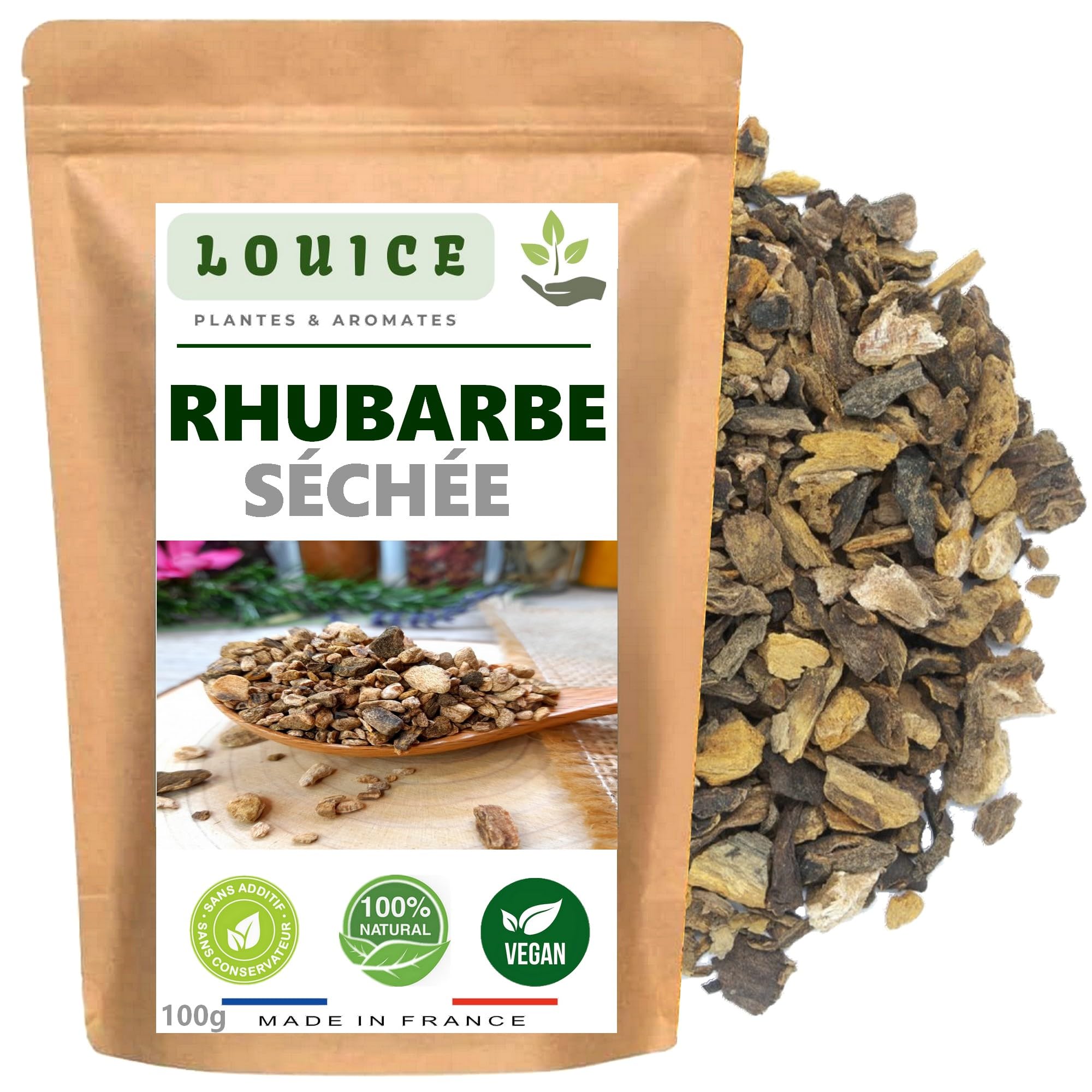 Té de Ruibarbo Orgánico 100G - Sabores Naturales - Bolsa Fresca
