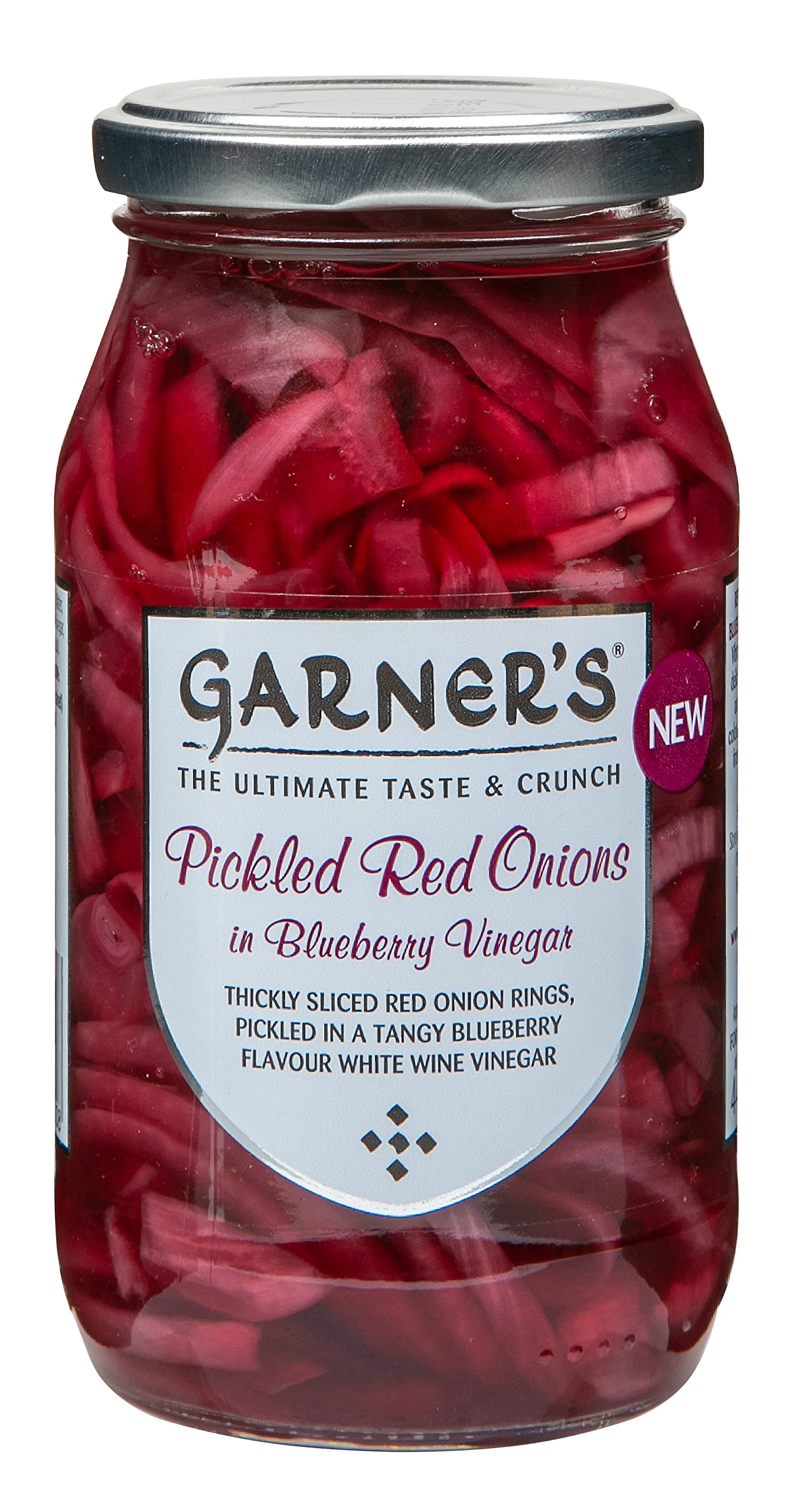 Baxters Garner's Cebollas rojas en escabeche en vinagre de arándanos, 440 g (paquete de 6)