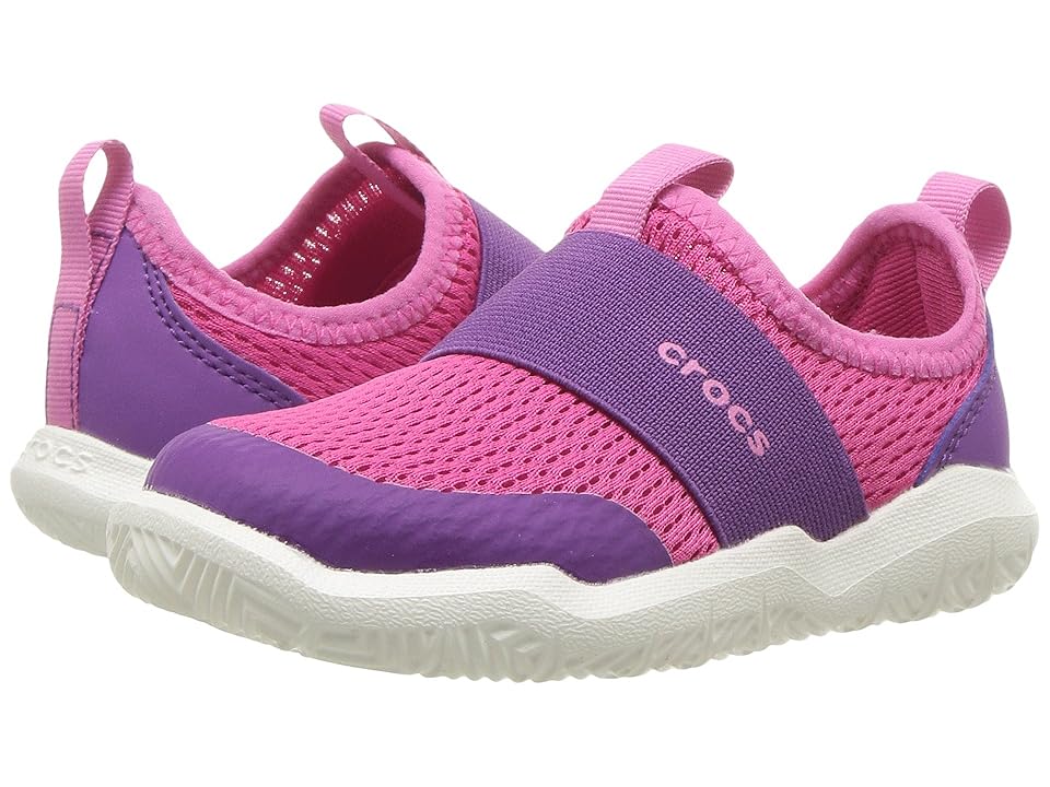 

Crocs Kids Swiftwater Easy-On Shoe (Toddler/Little Kid) (Candy Pink/Amethyst) Kid's Shoes