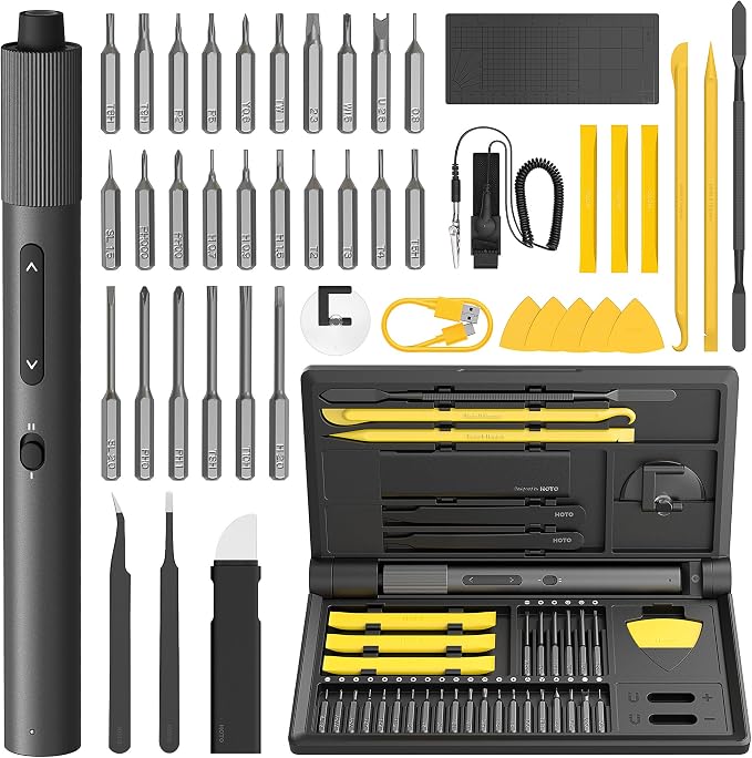 HOTO precision electric screwdriver set with magnetic bits