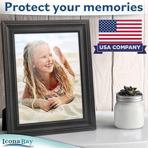 Miniatura 7 de Icona Bay Marco de fotos de 5 x 7 pulgadas, vidrio reforzado con calor de repuesto (5 x 7, 2 unidades) para marco de fotos de 5 x 7, cubierta de