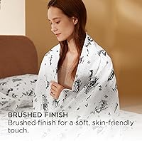 Vista 3 de Bedsure Sábanas de 100% algodón, juego de sábanas tamaño individual, ultra suave y cómodo, sábana individual de algodón con bolsillo profundo