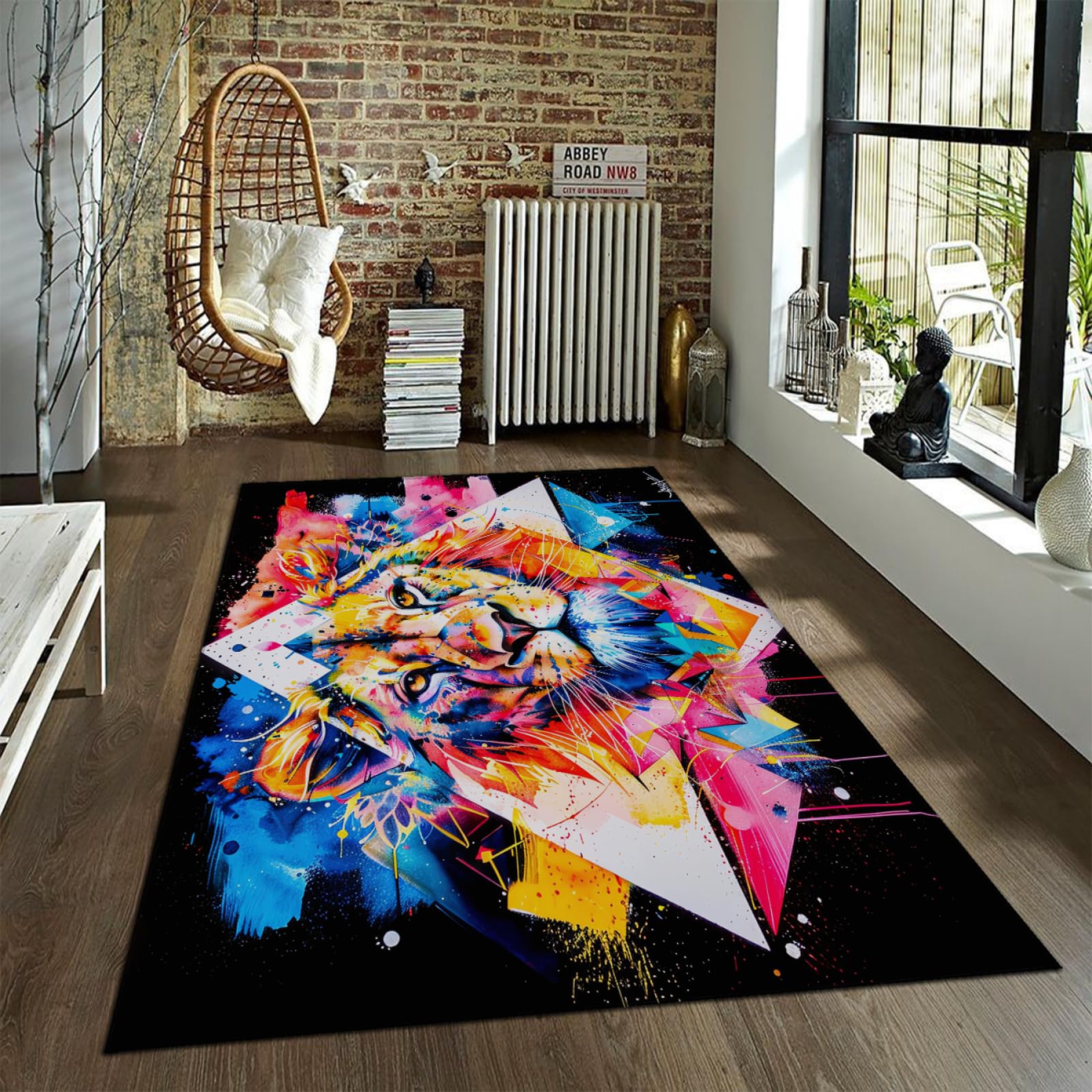 Tapis enfant lion antidérapant pour sécuriser et colorer la salle de jeux