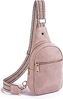 Vista 50 de Telena Riñonera pequeña para mujer, de cuero, cangureras, bolsa de pecho para mujer