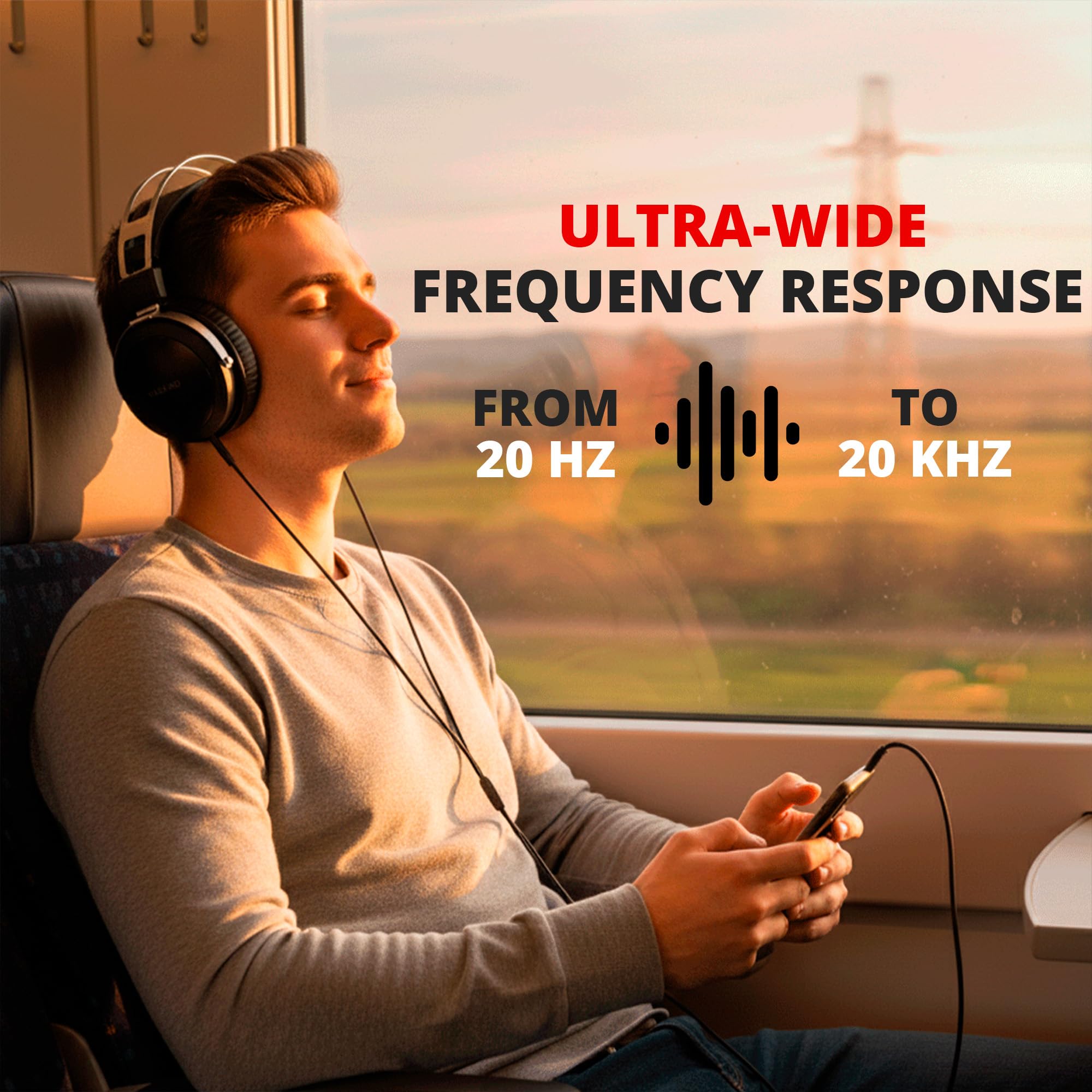 VULKKANO HC10 Turia Cuffie Over-Ear per Studio e DJ con Driver da 50 mm, Suono Neutro e Preciso, Cavo Rimovibile da 1,5 m, Impedenza di 32 Ohm, Risposta in Frequenza da 20 Hz a 20 kHz
