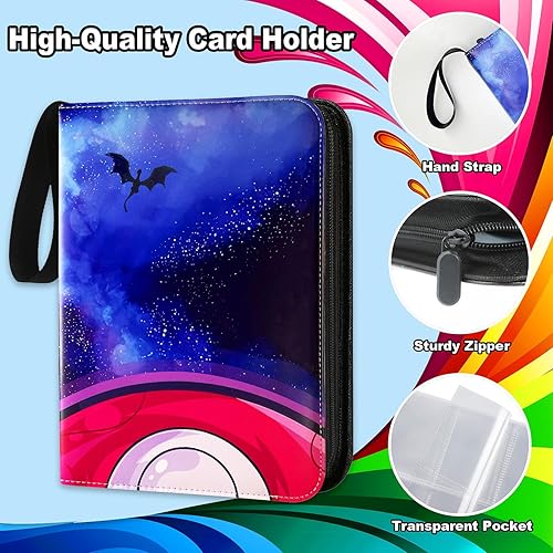 Miniatura 4 de Dmoicols Carpeta de tarjetas para tarjetas intercambiables de juegos, con 520 bolsillos y 65 fundas. Estuche coleccionable para tarjetas