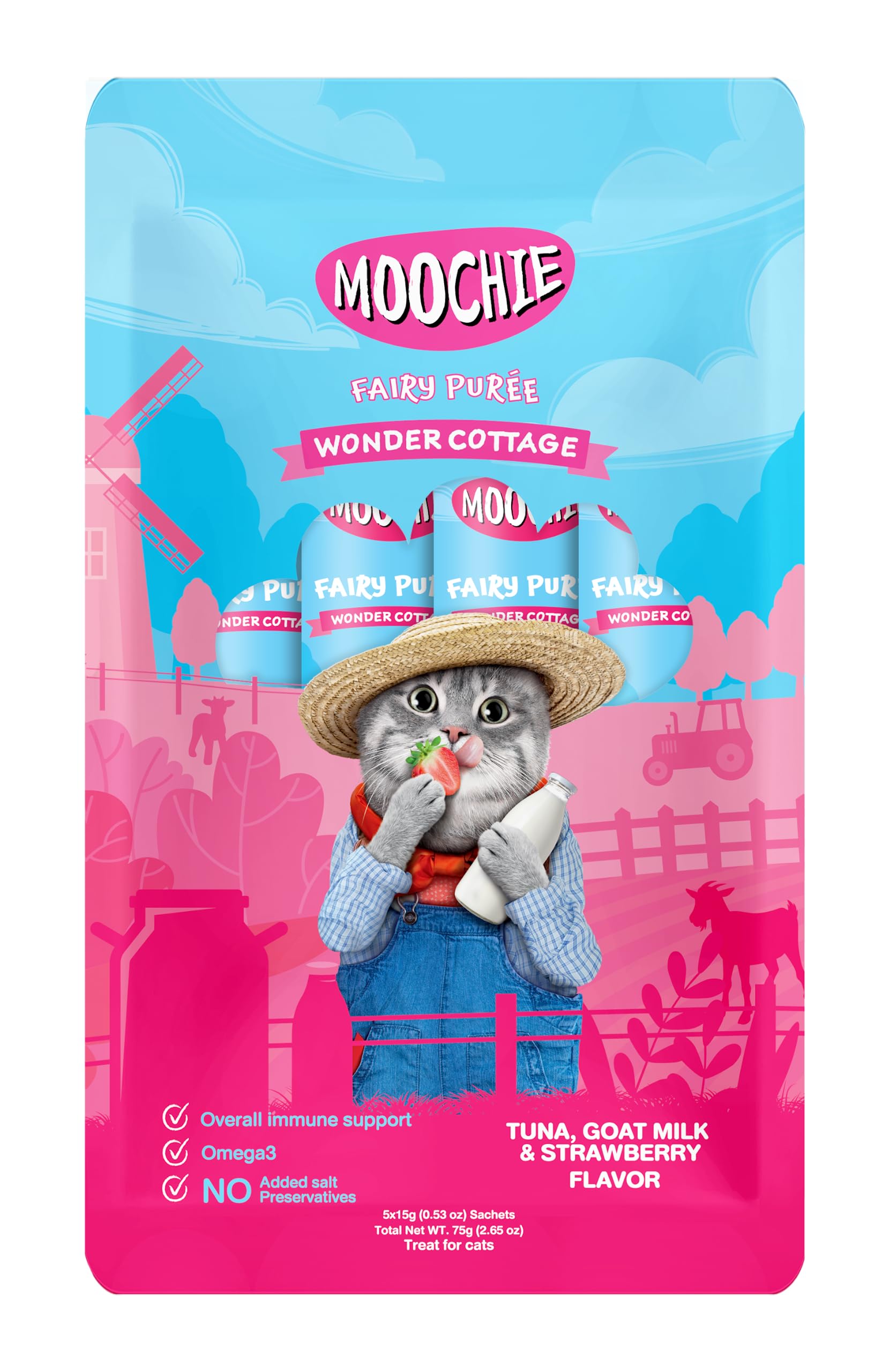 Moochie Cat Creamy Treat for Cats and Kitten (15 GMS Each Pack of 50) (Tuna, goatmilk & Strawberry) (B0BJFF28BV) Amazon Price History, Amazon Price Tracker