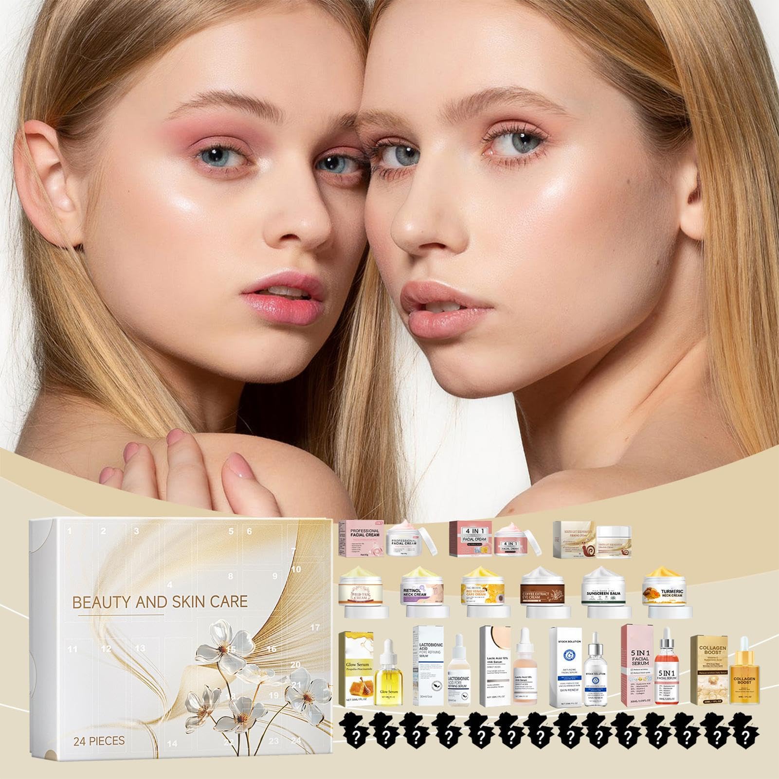 Calendario de Adviento 2024 Calendario de Adviento de Belleza Mujeres 24 | Sorpresas de Belleza para Navidad, Maquillaje, Calendario de Adviento para mujer, Calendario de Navidad para Mujeres