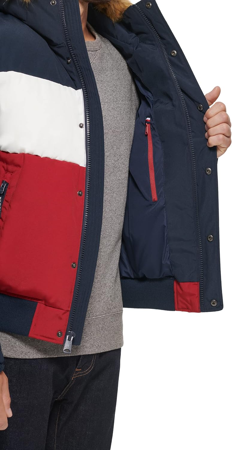 Tommy Hilfiger Men's Arctic Cloth Quilted Snorkel Bomber Jacket (Standard and Big & Tall) - Image 5