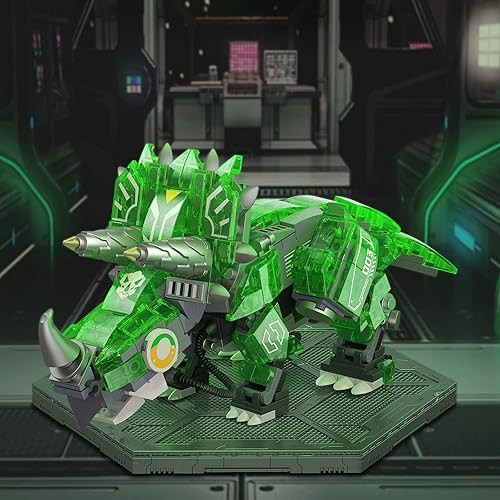 Kits de bloques de construcción luminosos de dinosaurio 348 piezas STEM Triceratops Dinosaur Park World Juguetes educativos para niños y niñas de 6