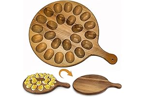 Acacia Deviled Egg Platter: The Epitome of Sophisticated Egg Presentation