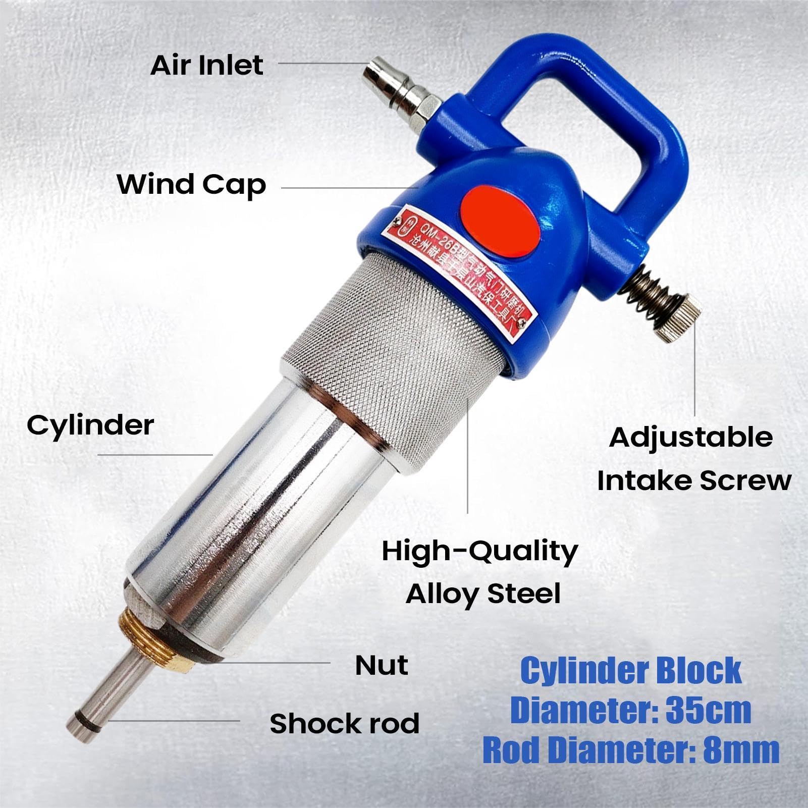 Valve Lapping Tool - Pneumatic Metal Portable Reusable Hand Tool, Engine