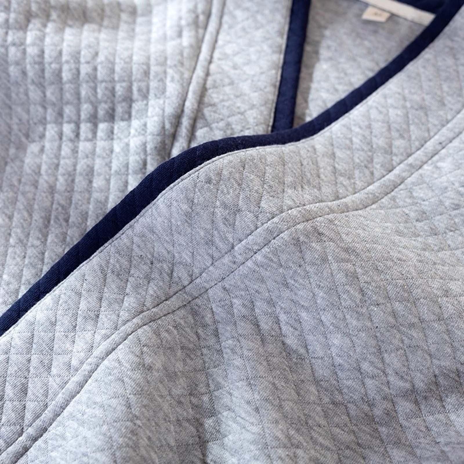 Pijama para hombre con cuello de pico, pijama de dos piezas, kimono japonés, juego de 2 piezas, ajuste holgado, pijama para el tiempo libre, cálido y grueso, ropa de dormir