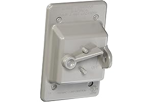 PTC100GY 1-Gang Bell Weatherproof Outdoor Light Switch