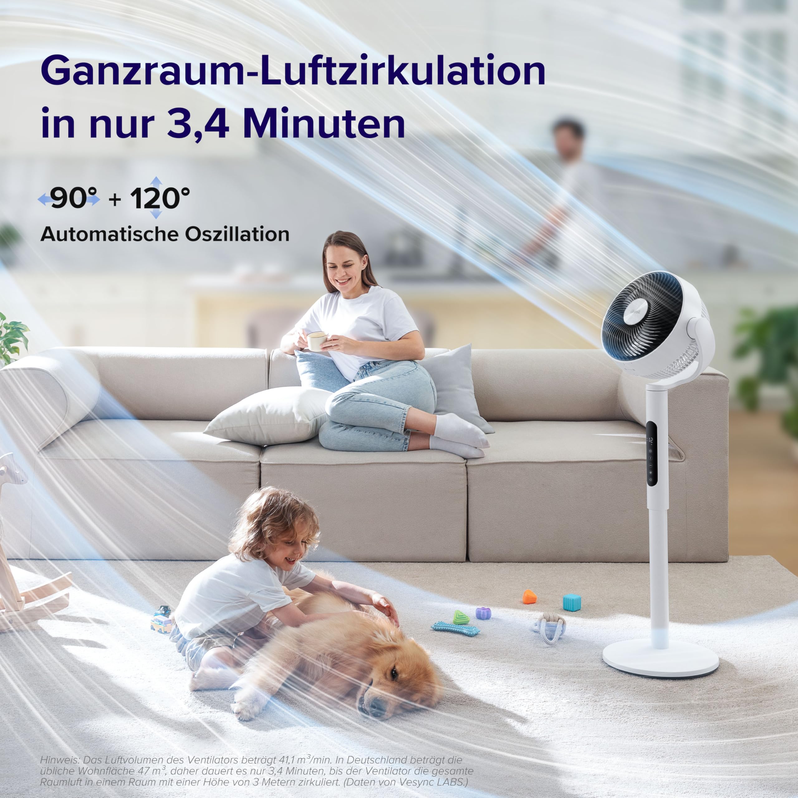 Levoit 20dB leiser DC Standventilator – Bild 5