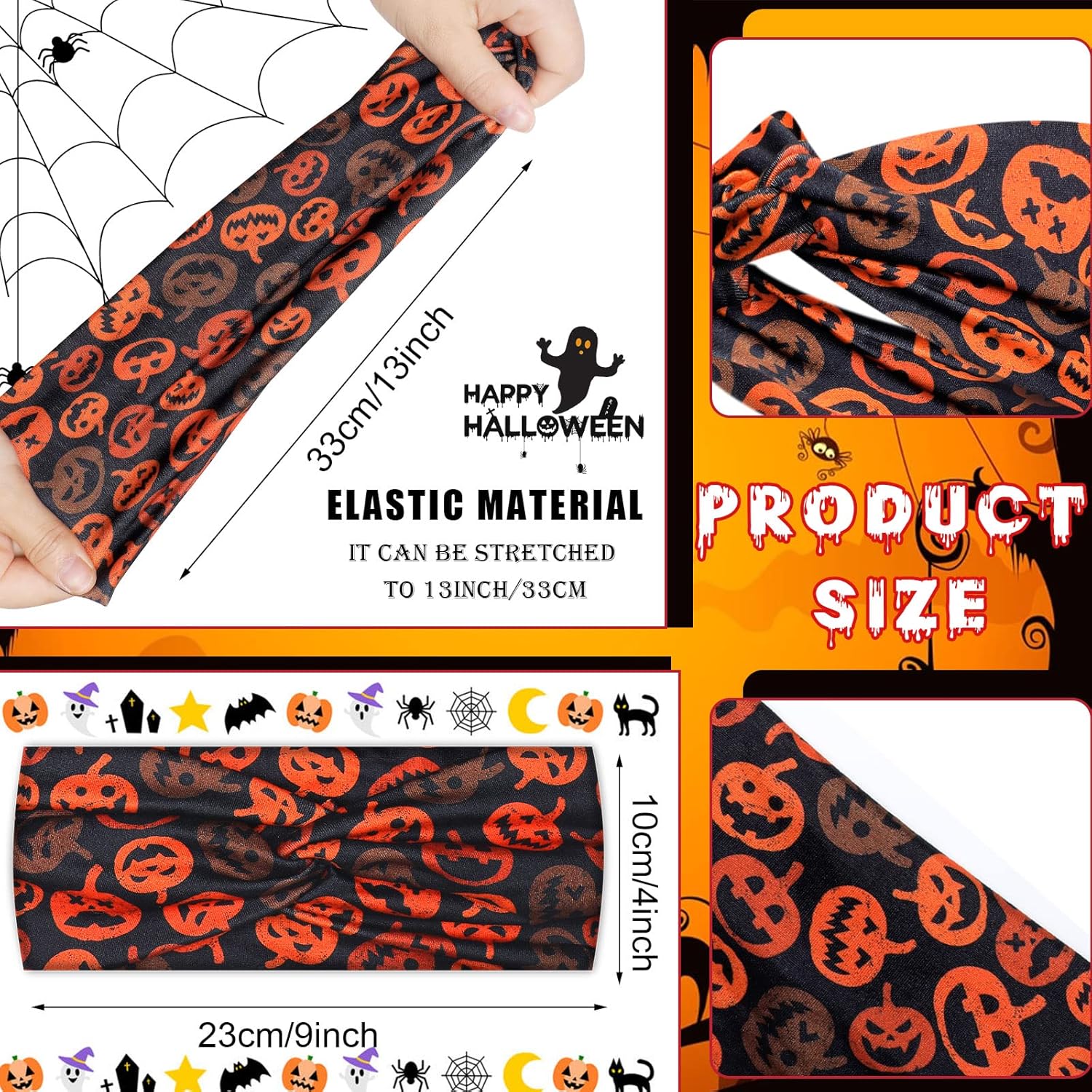 XunYee 28 Pcs St. Patrick's Day Holiday Headbands for Women 4th of July Head Bands Nurses Patriotic Headbands Bulk Nursing Spring Hair Stretchy Fall Non Slip Head Wrap Knot Hair Bands Accessories - Image 6