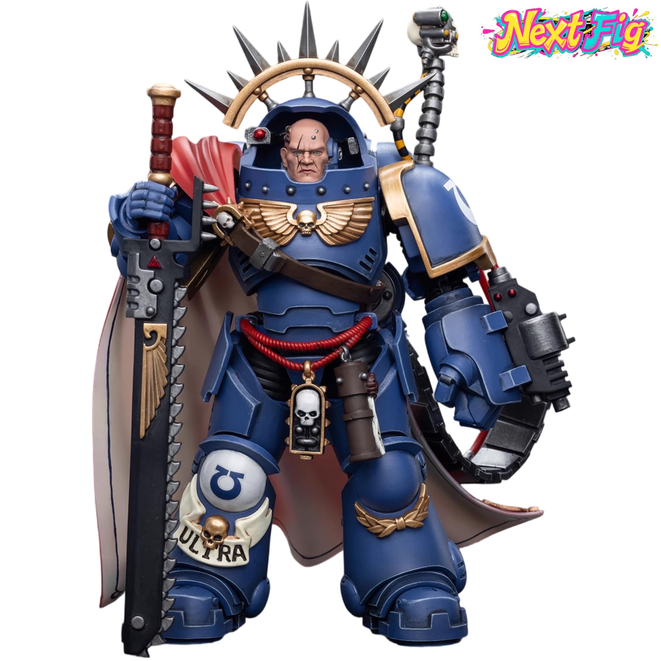 JOYTOY Warhammer 40K 1/18 Action Figure Ultramarines Primaris Captain in Gravis Armatura Fratello Capitano Voltian Modello da collezione